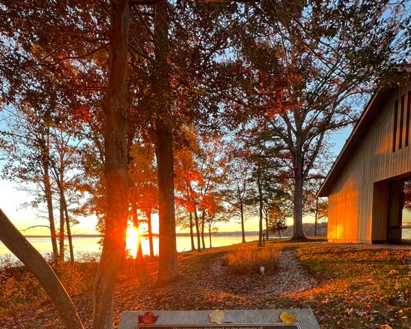 Sunset over the Potomac at Point of View, Mason's retreat facility for the purpose of building peace and finding resolution